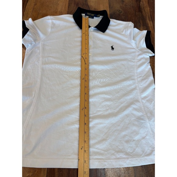 NWOT Polo Golf Ralph Lauren Women's white black shirt Tailored Fit blue label - Picture 5 of 9